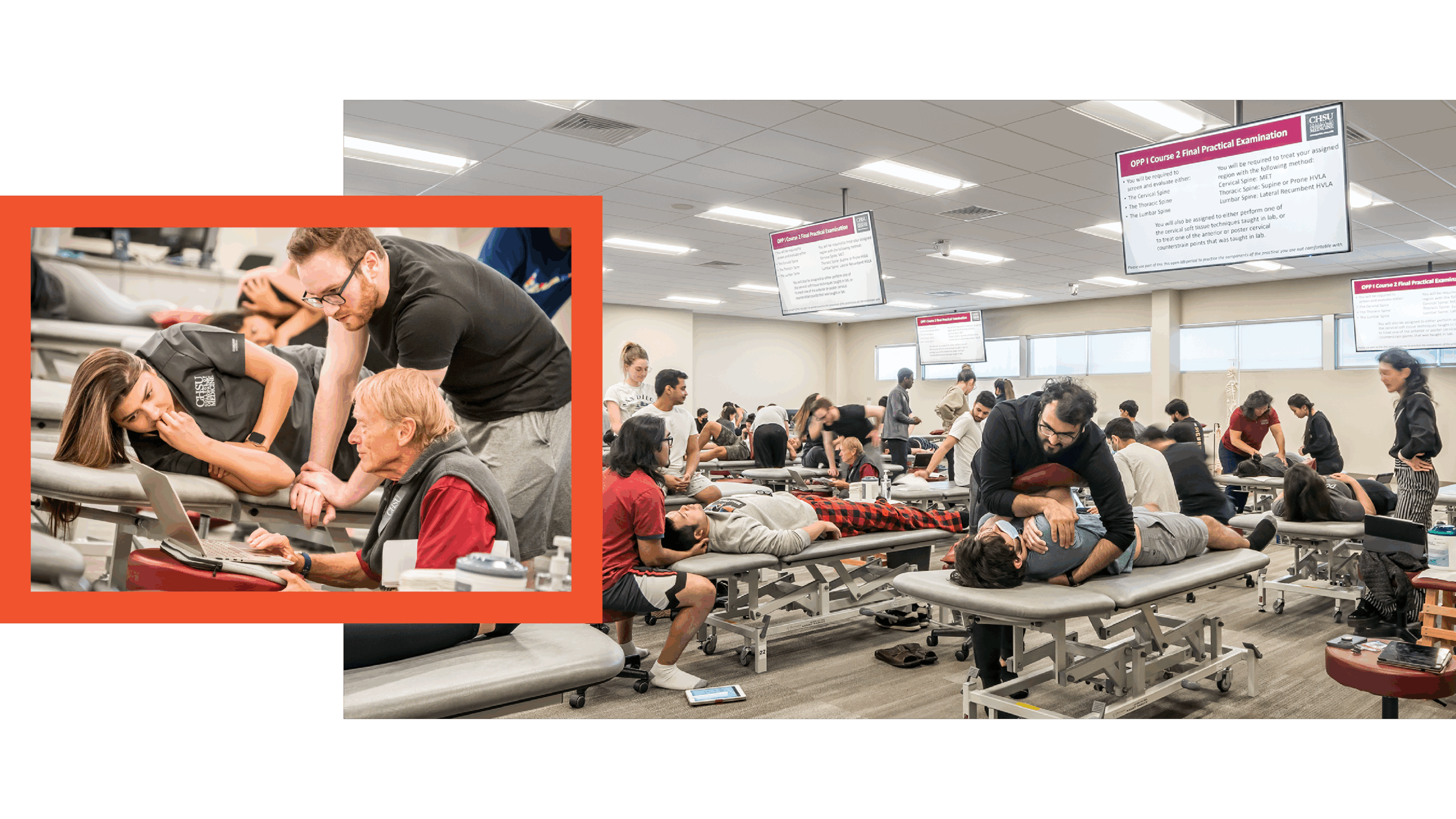 LAYERED - 16-9_2@2x two photos depicting osteopathic medical education