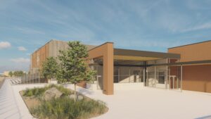 side view of front school