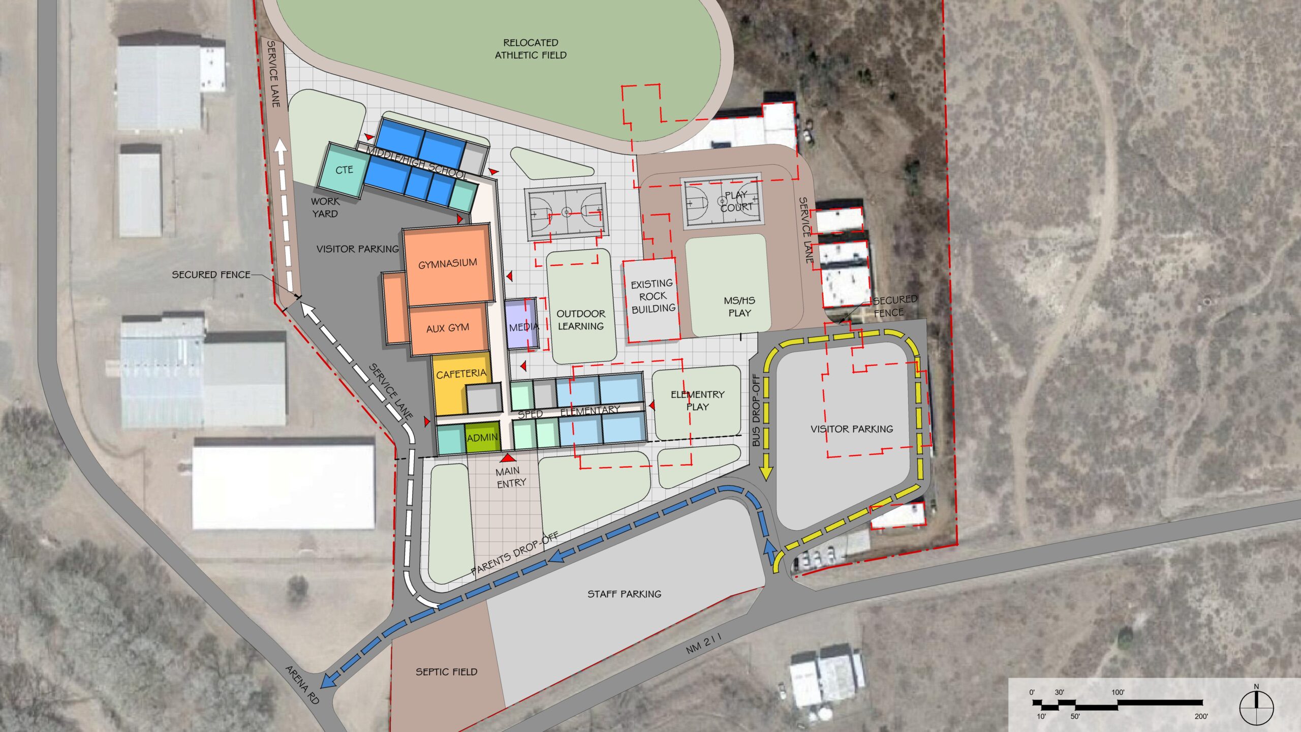 Site Plan for Cliff Combined Schools
